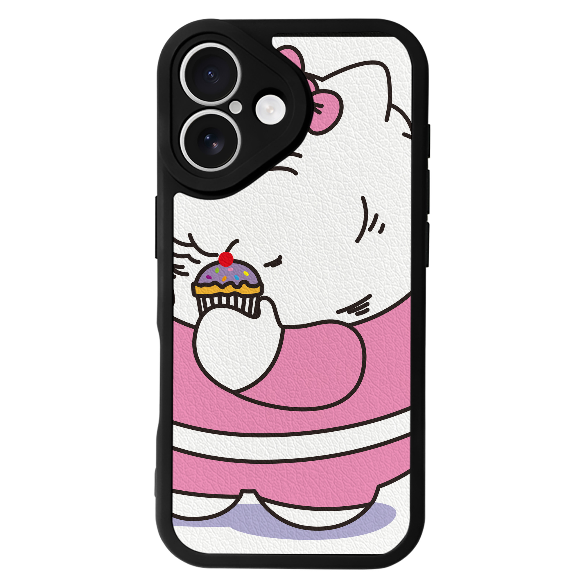 （画像用） Hello Kitty ハローキティ 【iPhone 16シリーズ対応】シリコンスマホケース（レザー調） 材質：シリコン